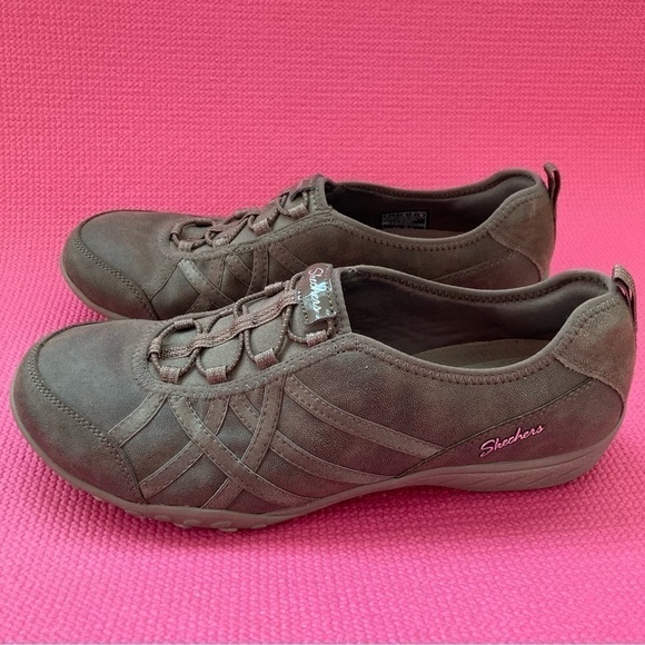 SKECHERS Relaxed Fit Women's Shoes Size 10 Air-Cooled Memory Foam Dark Taupe - Picture 3 of 9